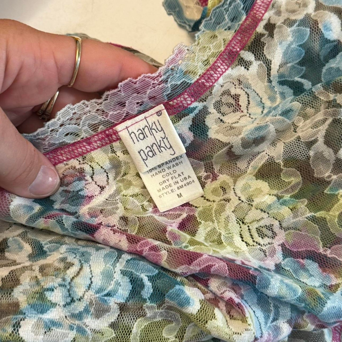 Pastel floral lace cami top
