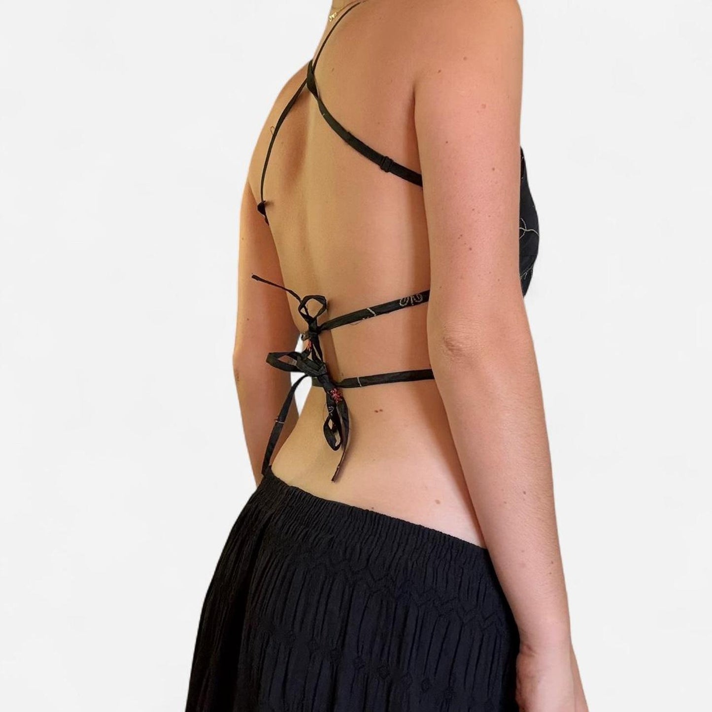 Black halter top
