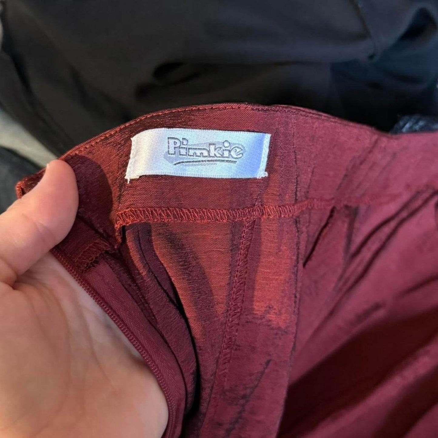 Burgundy corset top