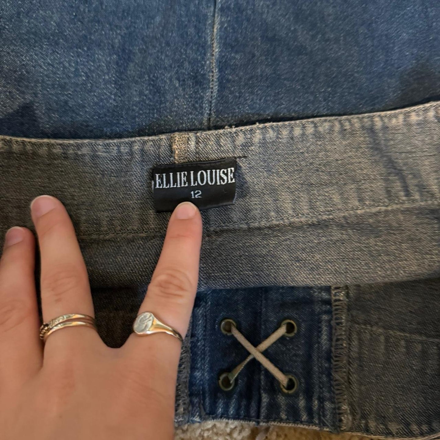 Cute denim mini skirt