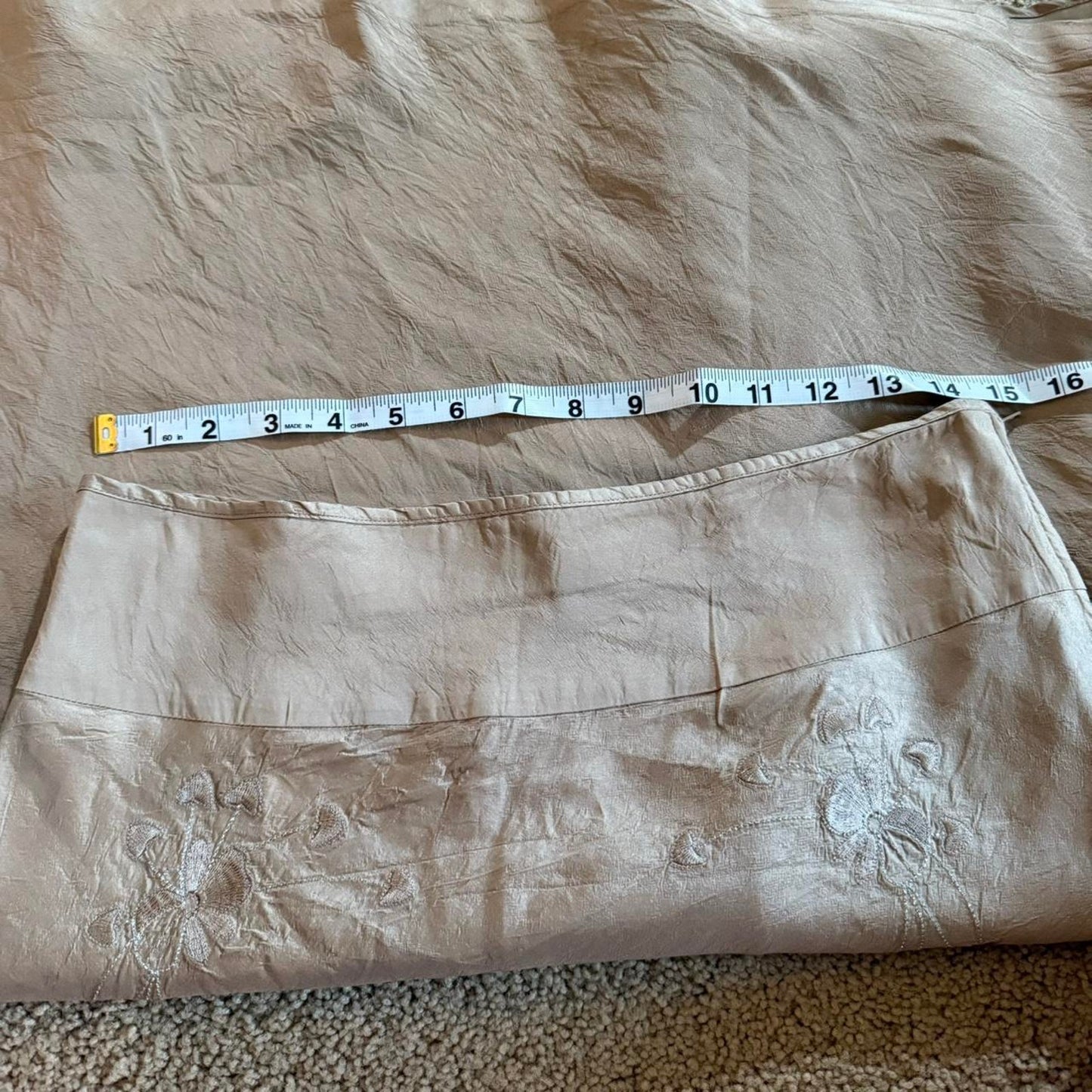 Tan and cream midi skirt