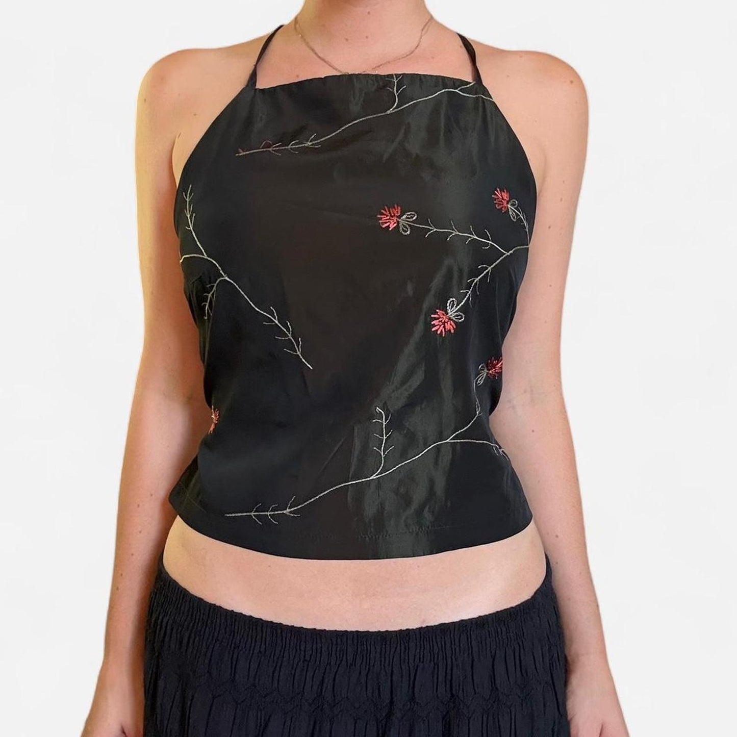 Black halter top