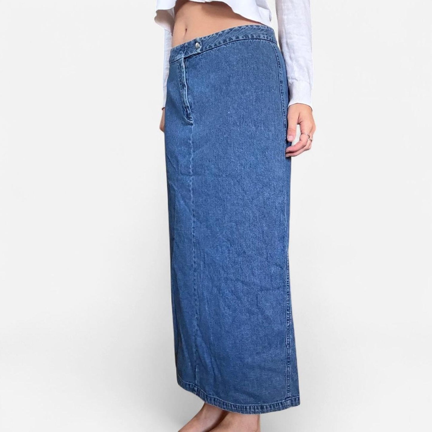 90s maxi denim skirt