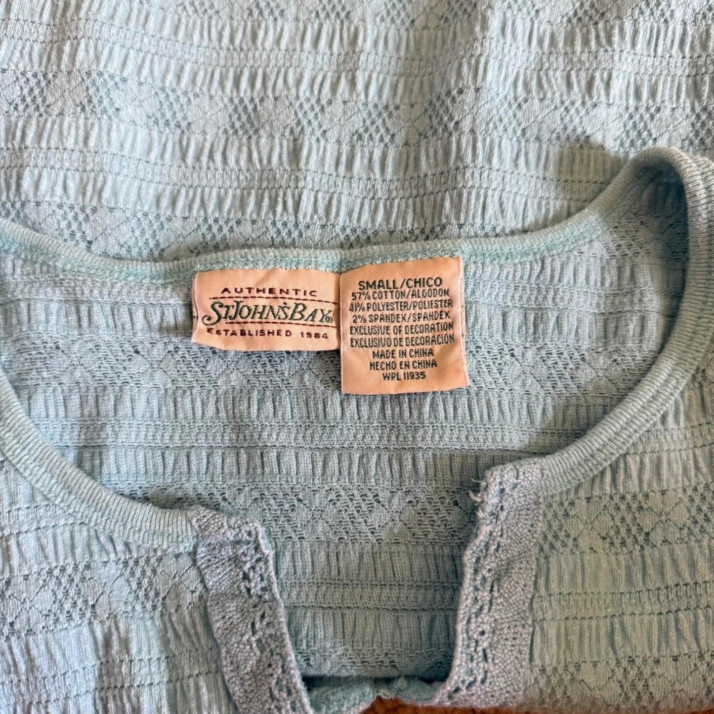 Baby blue knit tank top
