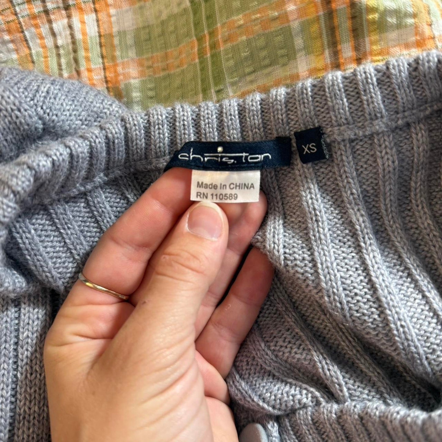Grey button up sweater dress