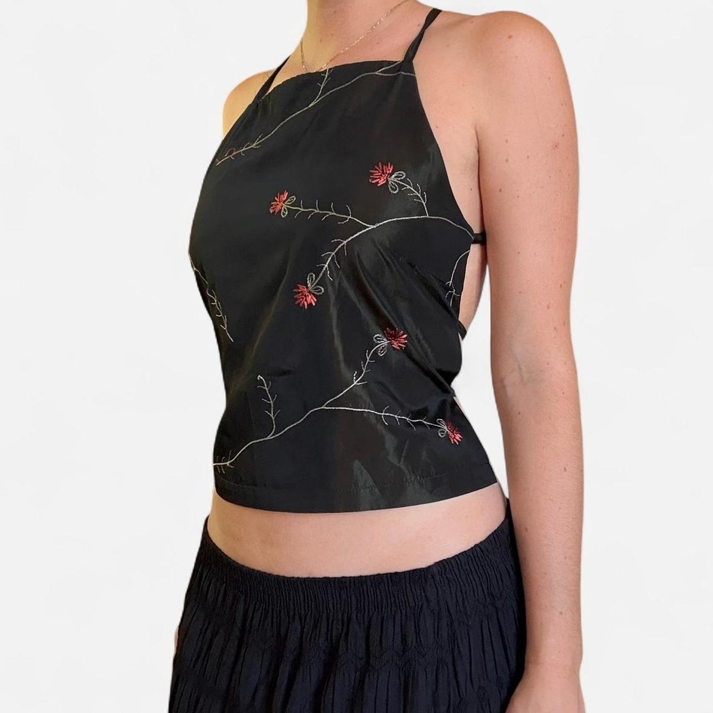 Black halter top
