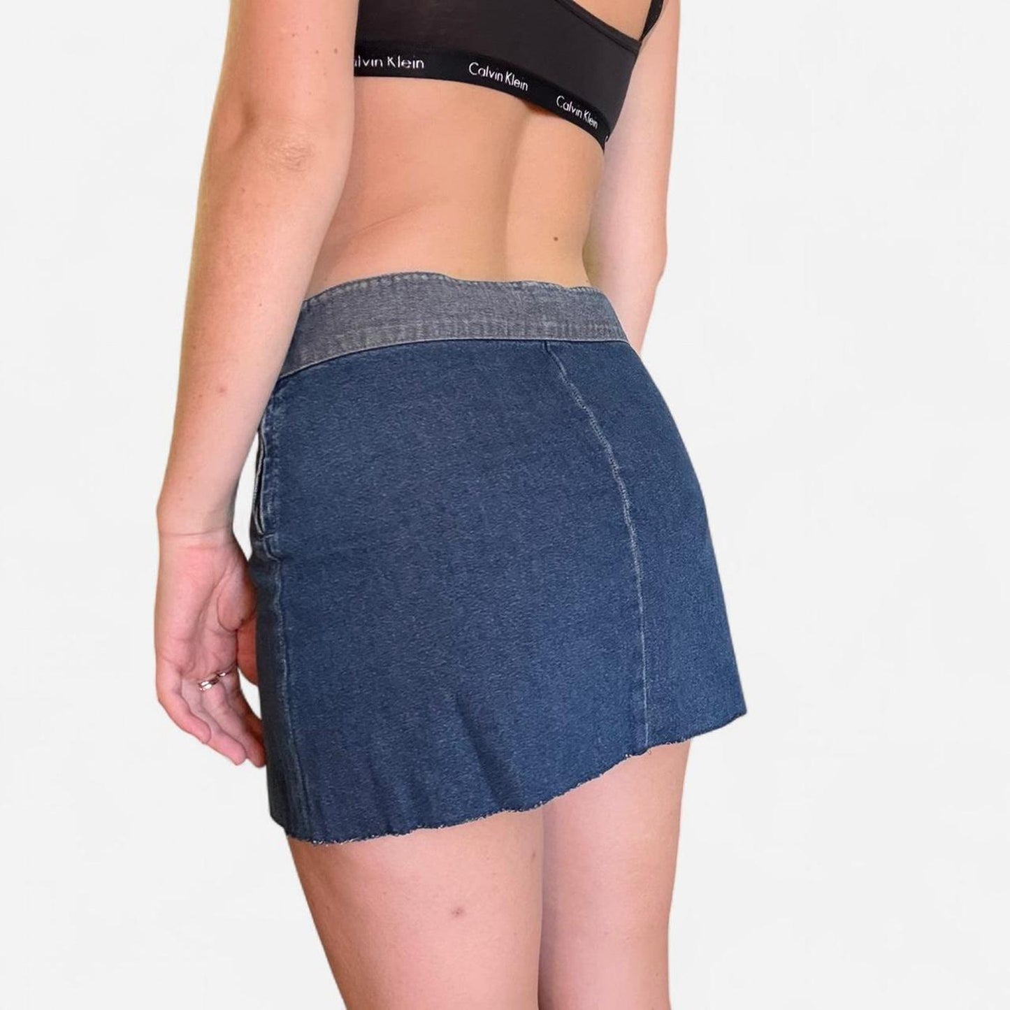 Cute denim mini skirt