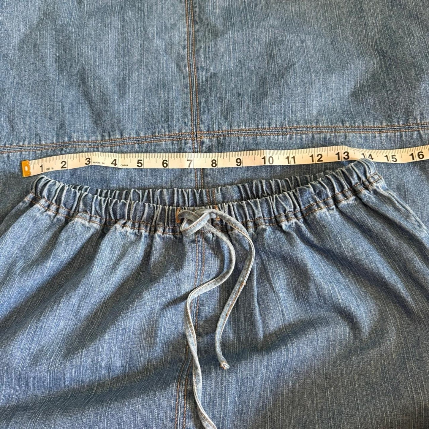 80s90s denim maxi skirt