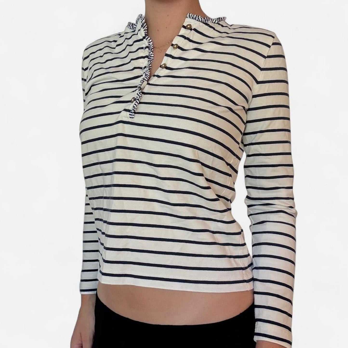 Cute striped long sleeve top