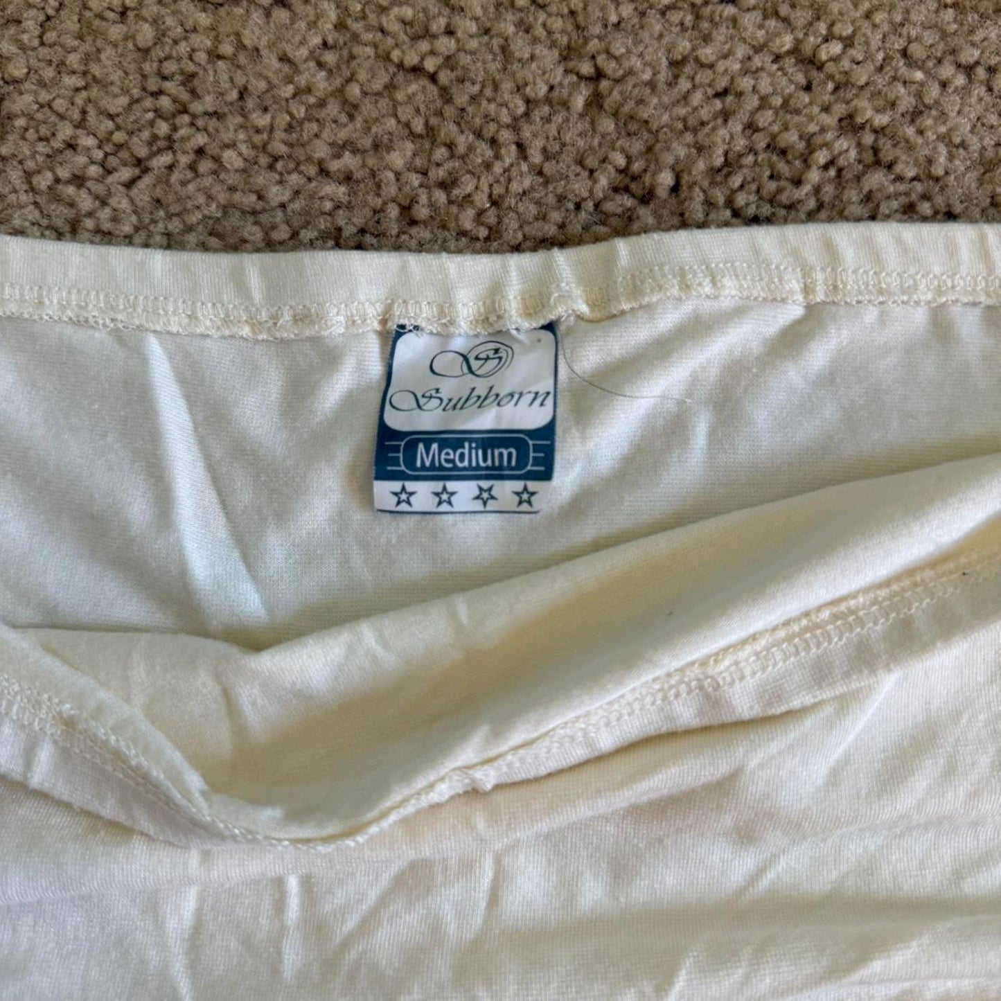 Cream mini skirt