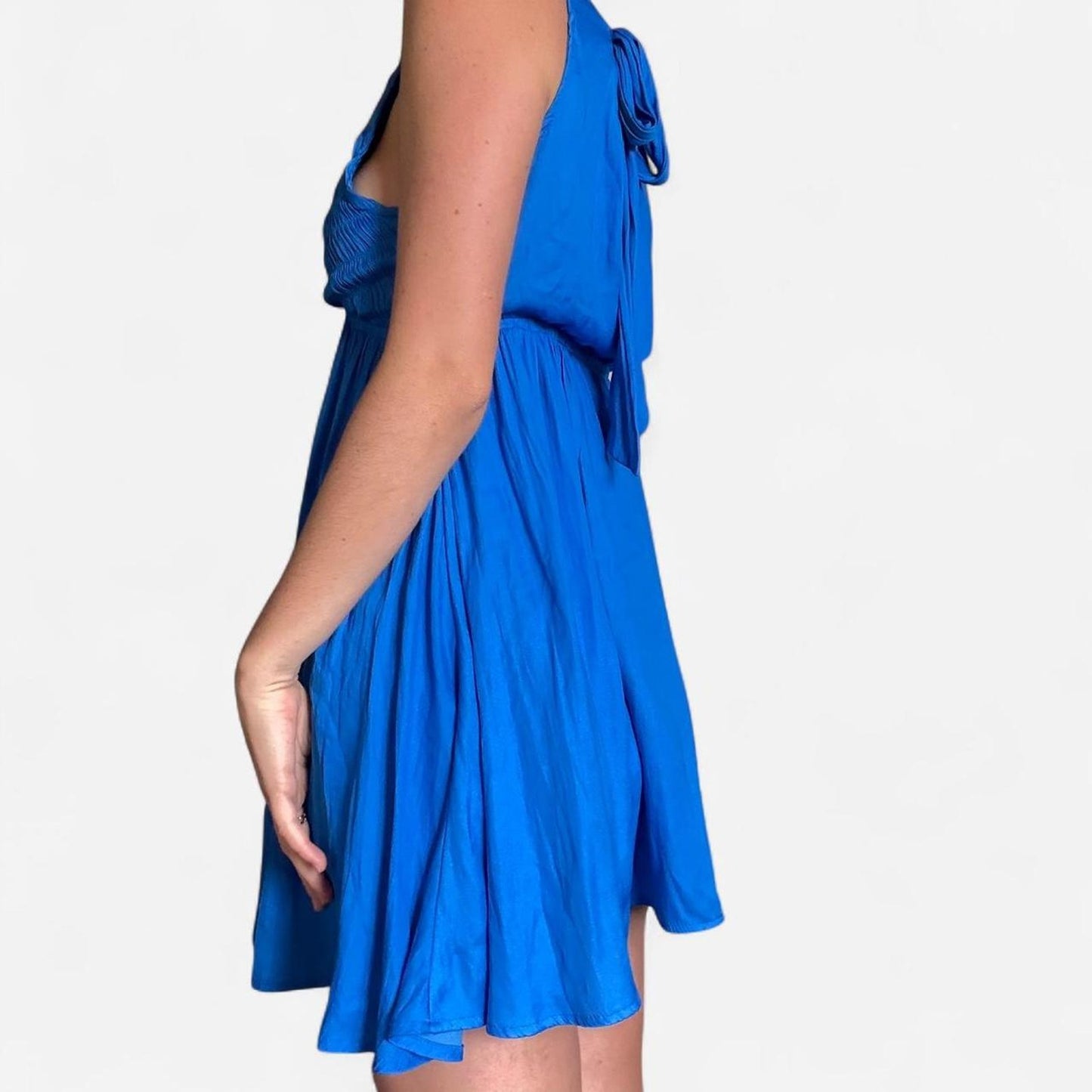 Blue mini babydoll dress