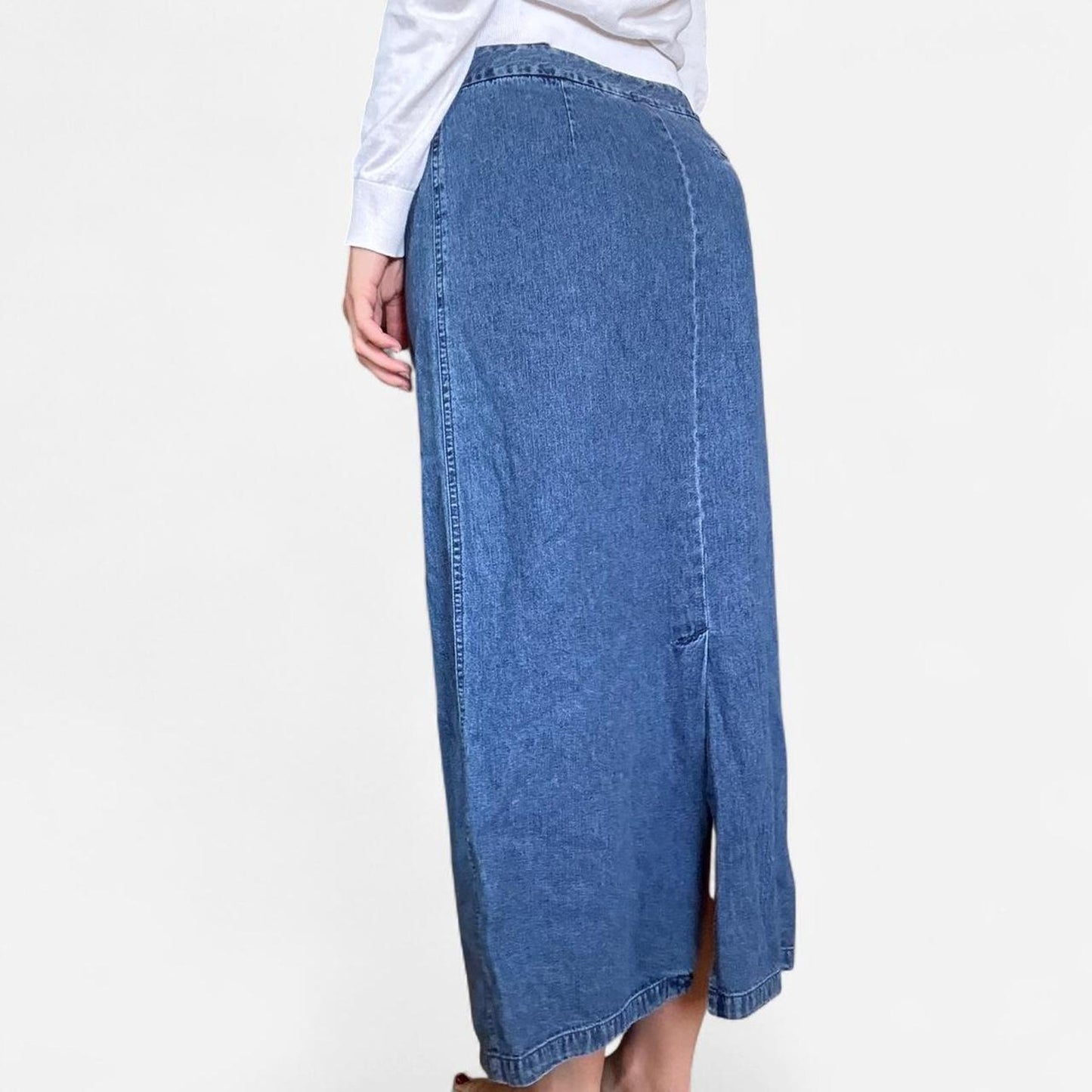 90s maxi denim skirt
