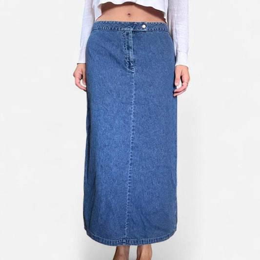 90s maxi denim skirt