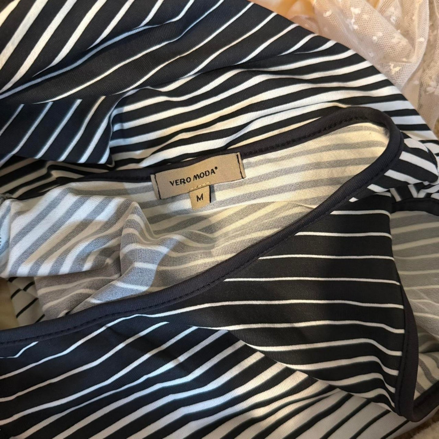 Black and white striped Vero Moda tank top