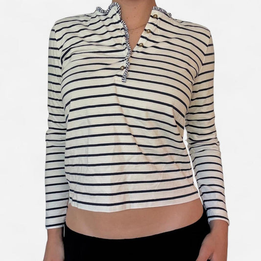 Cute striped long sleeve top