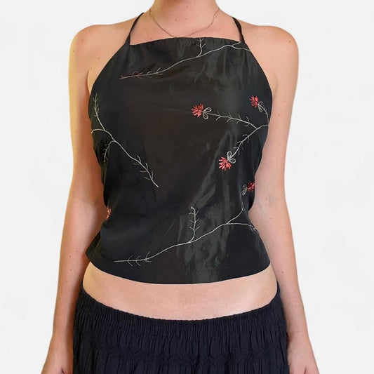 Black halter top