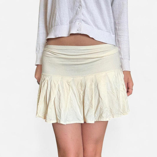 Cream mini skirt