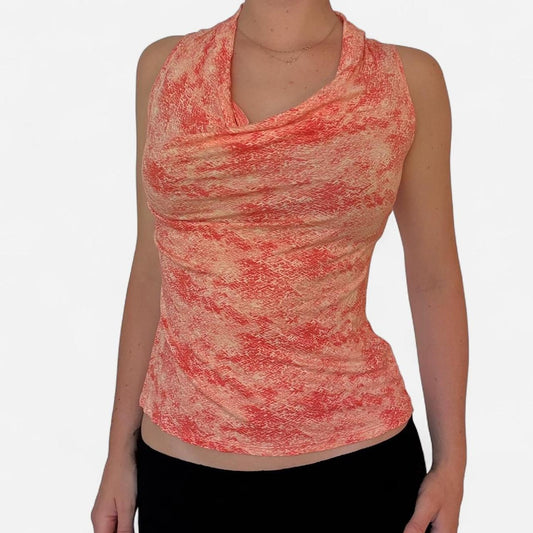 Orange and yellow y2k tank top