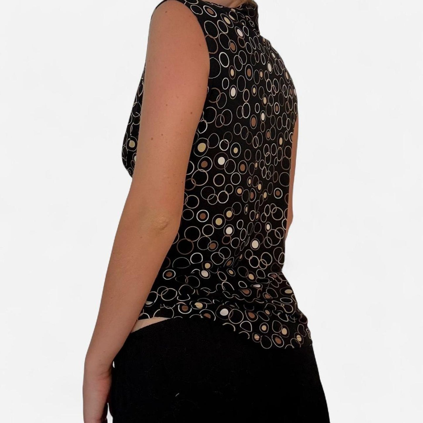 Black gold vintage top