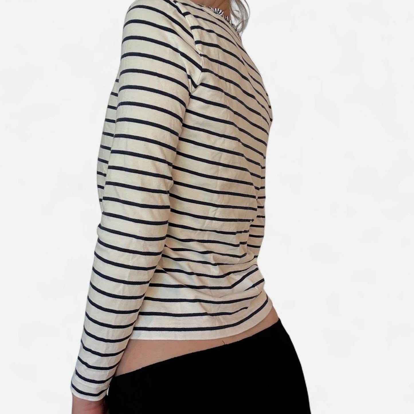 Cute striped long sleeve top
