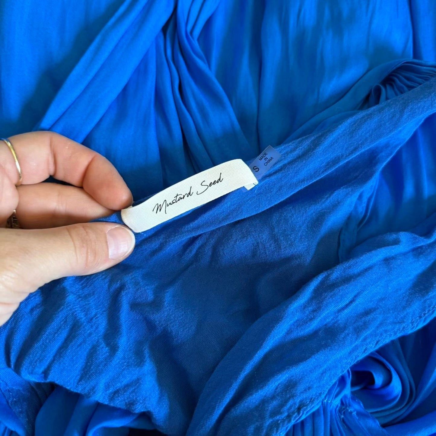 Blue mini babydoll dress